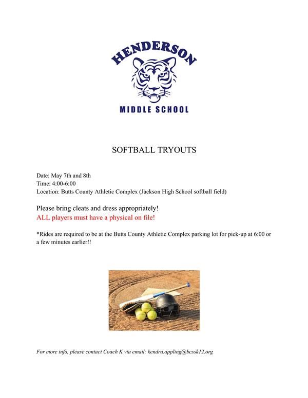  Softball Information